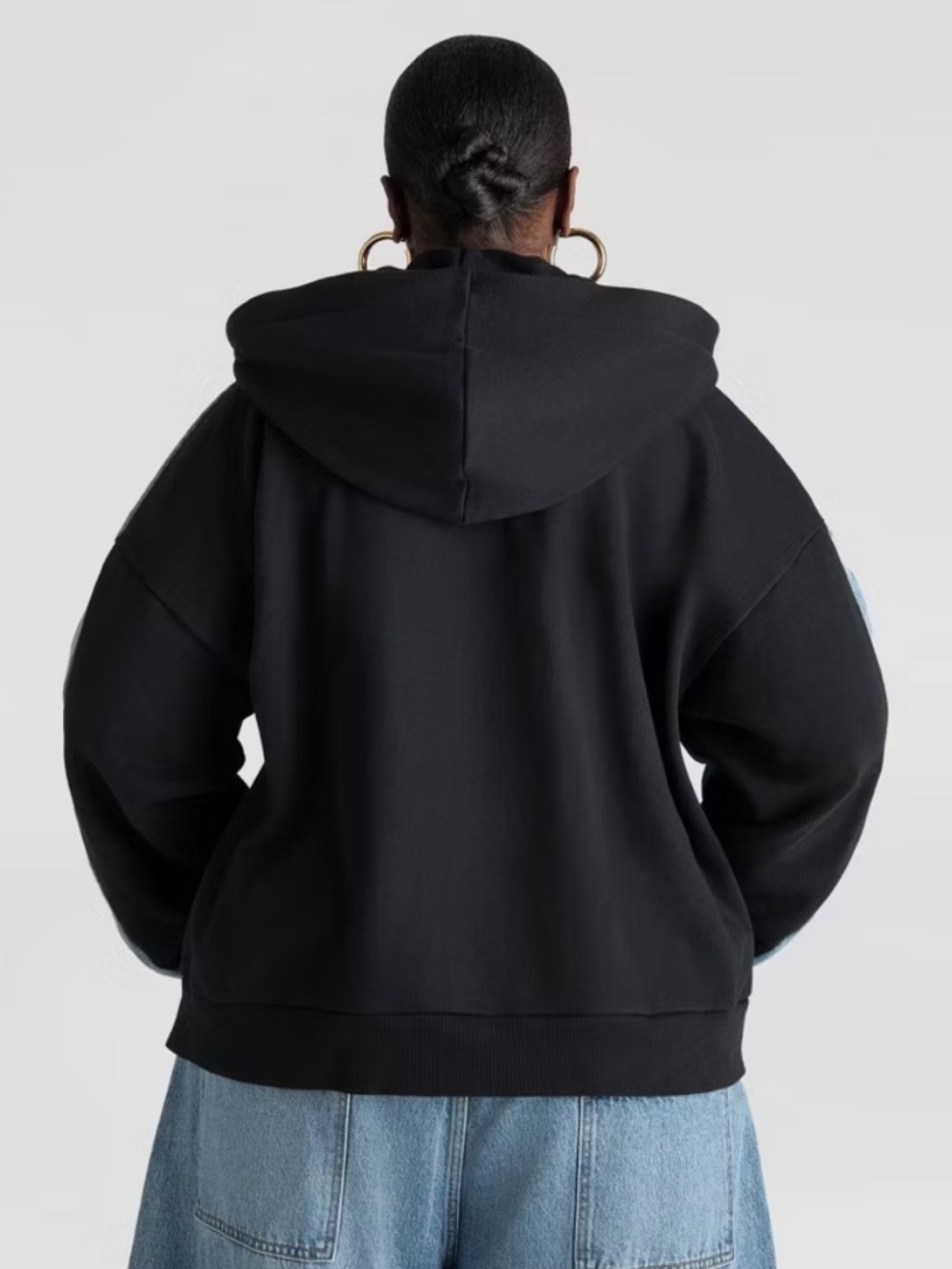 KBB By Kahlana Oversized Denim Jacket with Hood - Picture 2 of 7